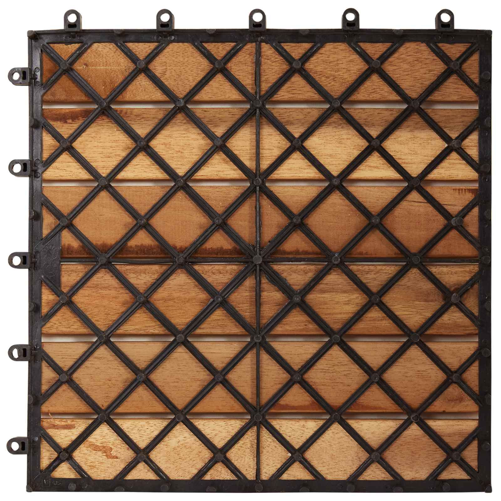 Terrassenfliese 20 pcs Braun 30 x 30 cm Akazien-Hartholz