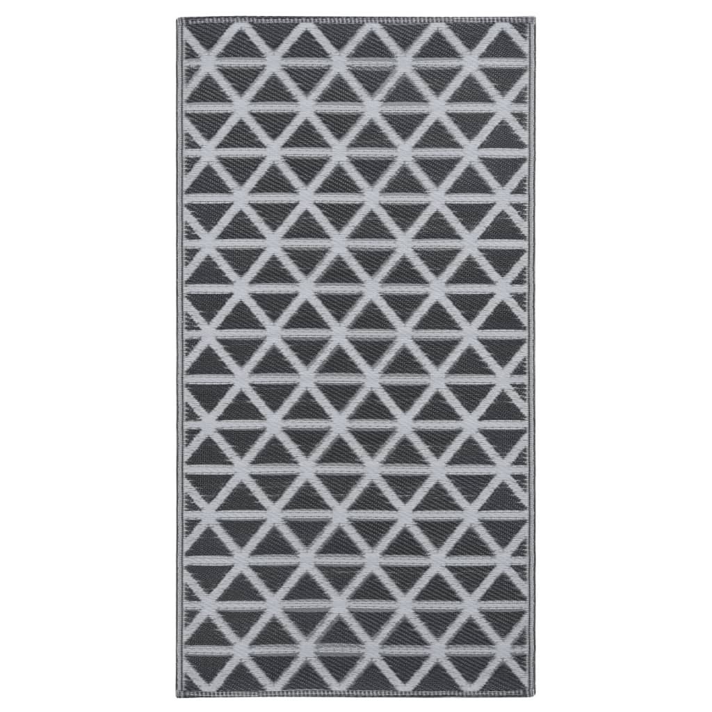 Outdoor-Teppich ARAKIL Schwarz 190x290 cm PP