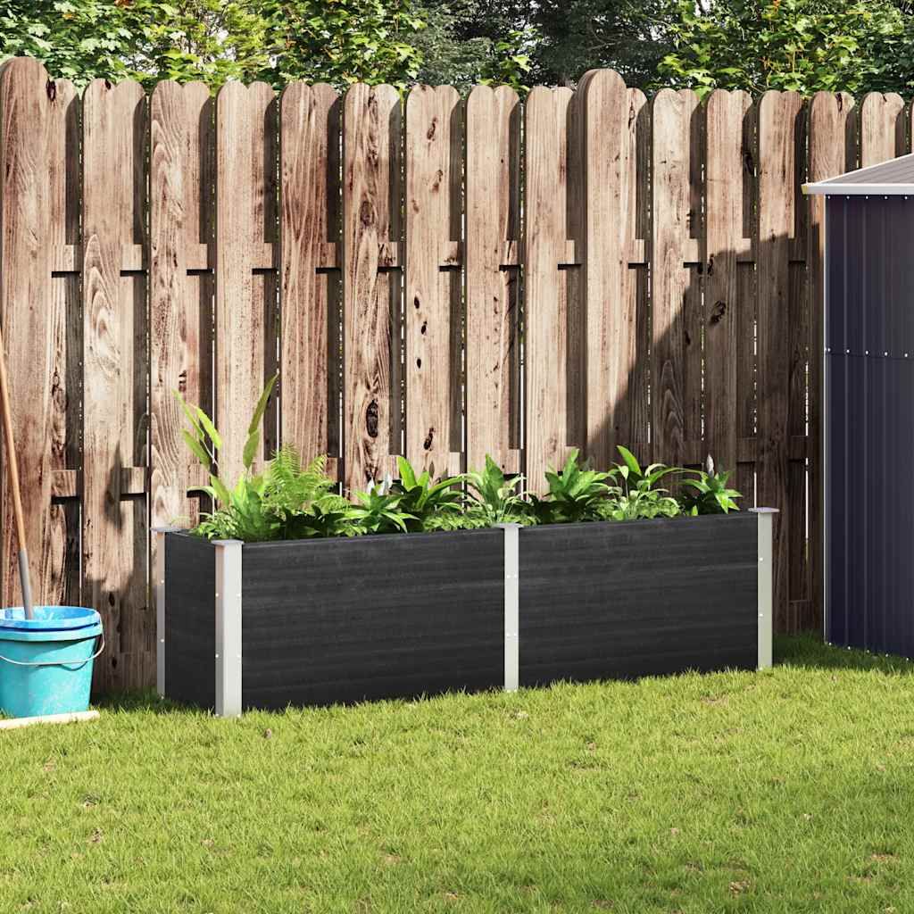 Garten-Hochbeet 200x50x54 cm WPC Grau