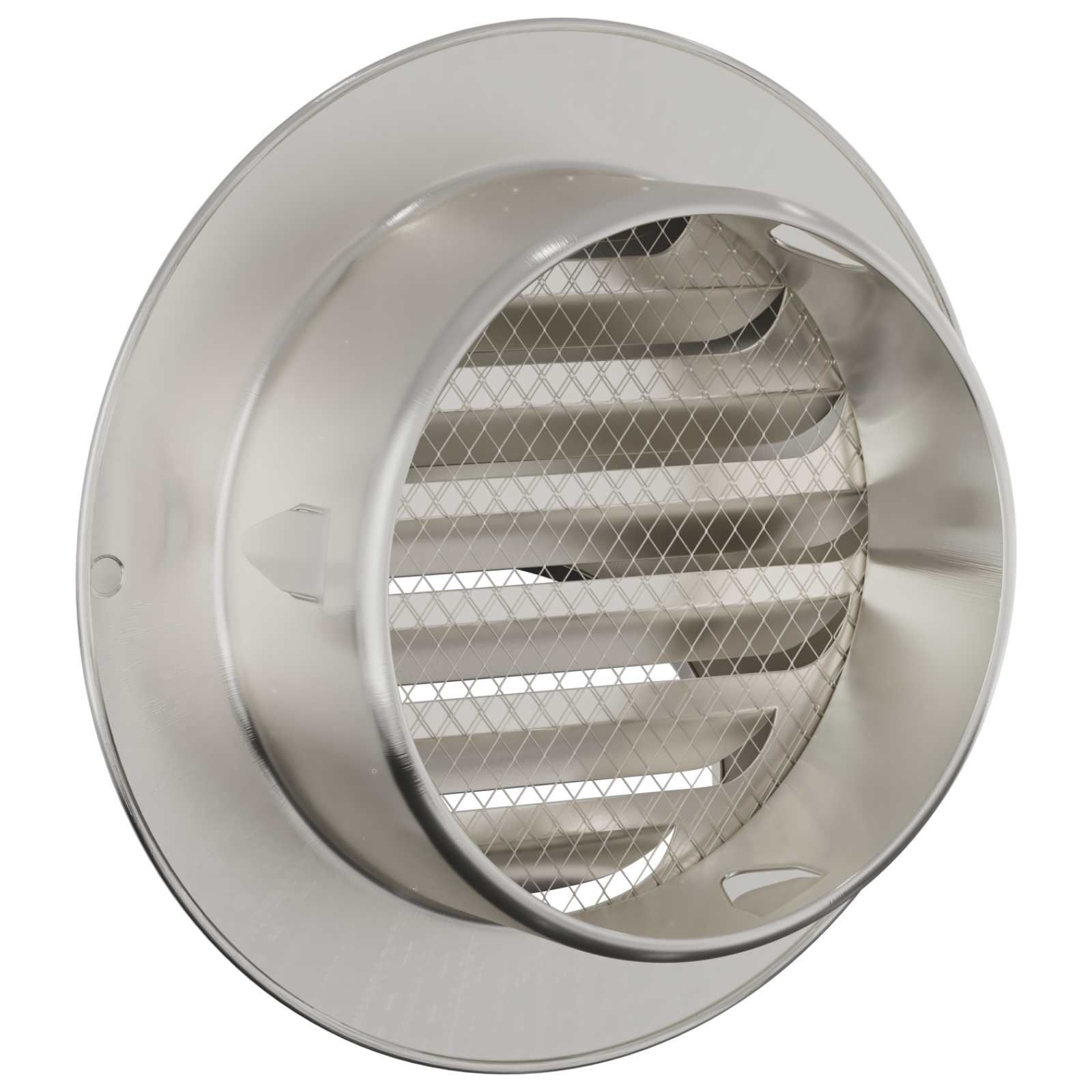 Lüftungsgitter 2 Stk. Silber 80 mm Edelstahl