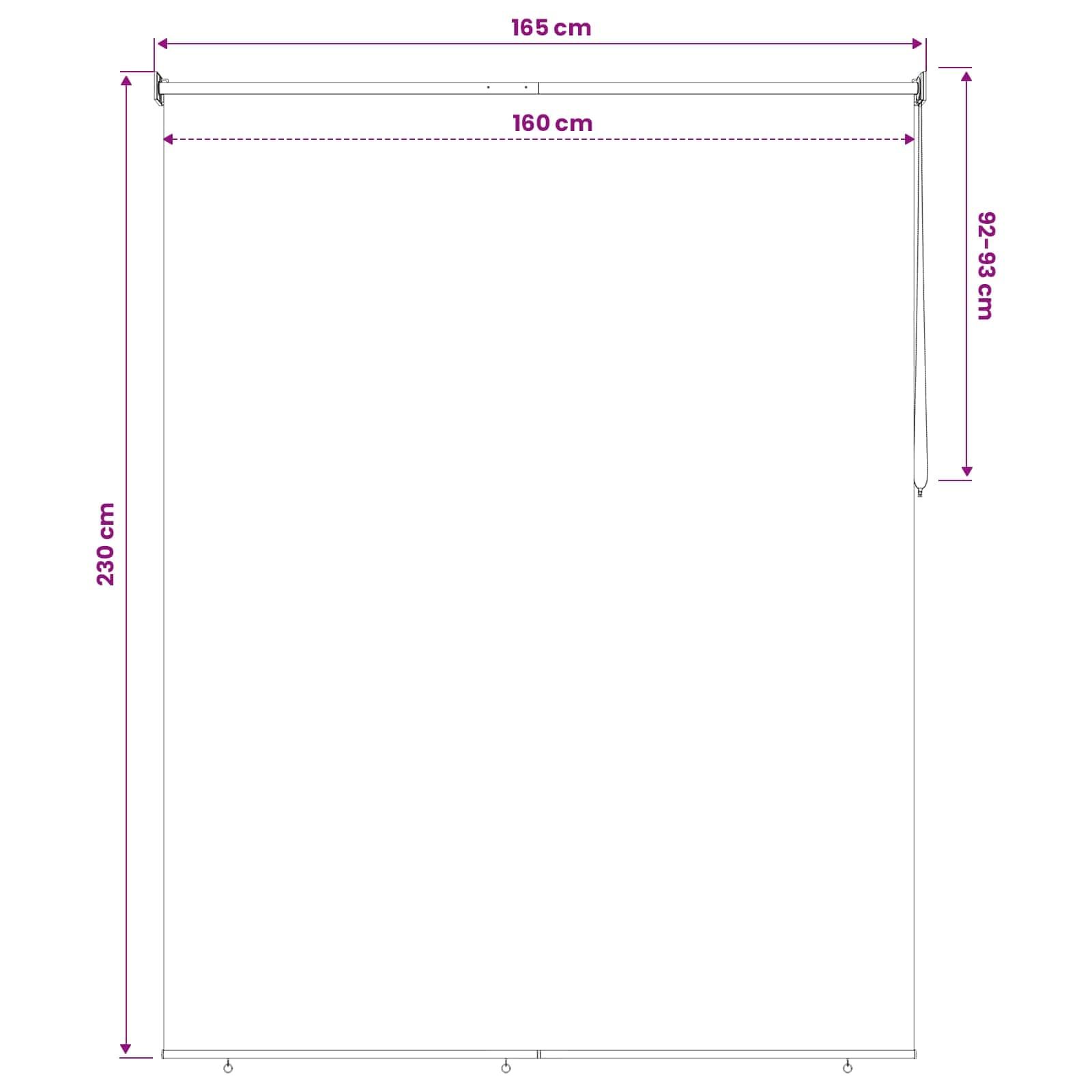 Rollo mit UV-Schutz Creme 160 x 230 cm Polyester
