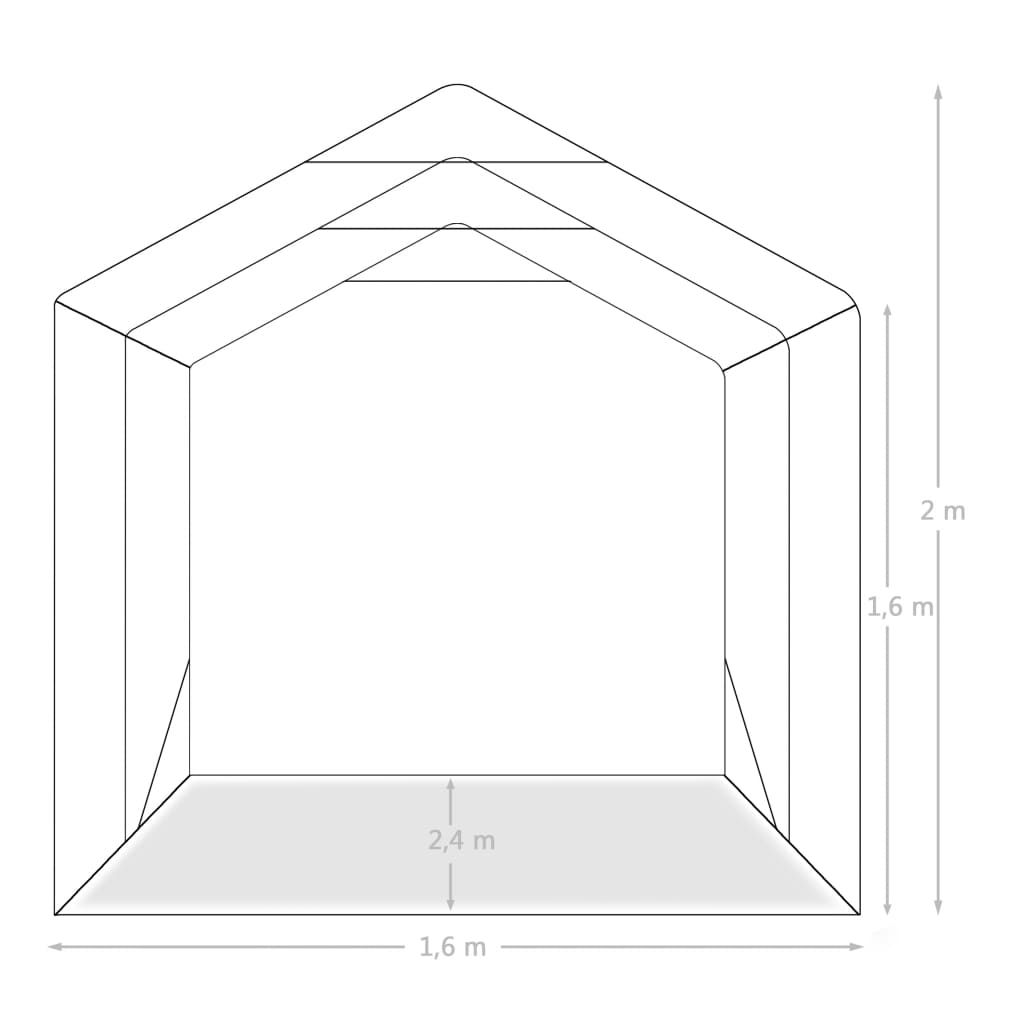 Garagenzelt PVC 1,6x2,4 m Grün