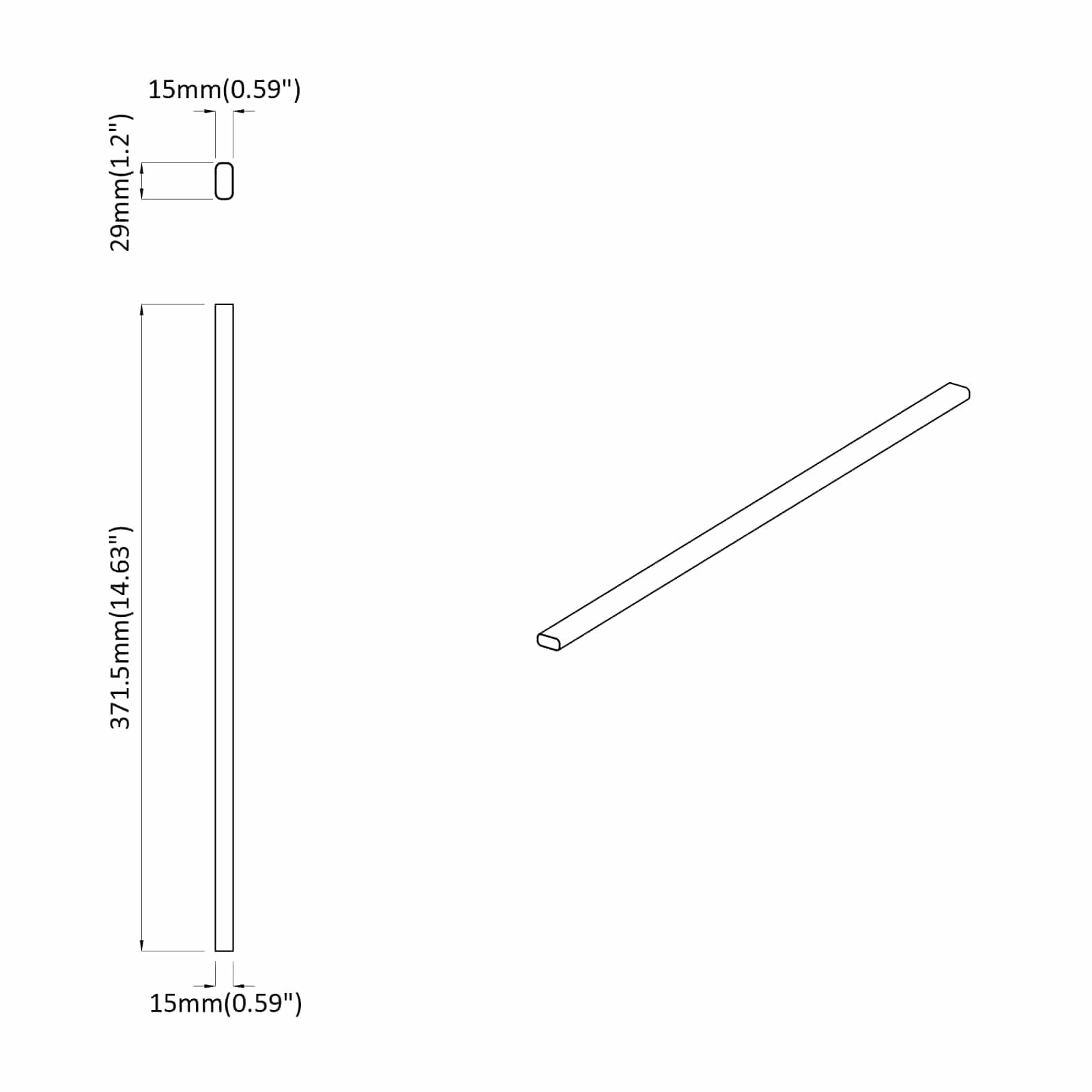 Kleiderstange 2 stk. Silber 371,5 x 15 x 29 mm