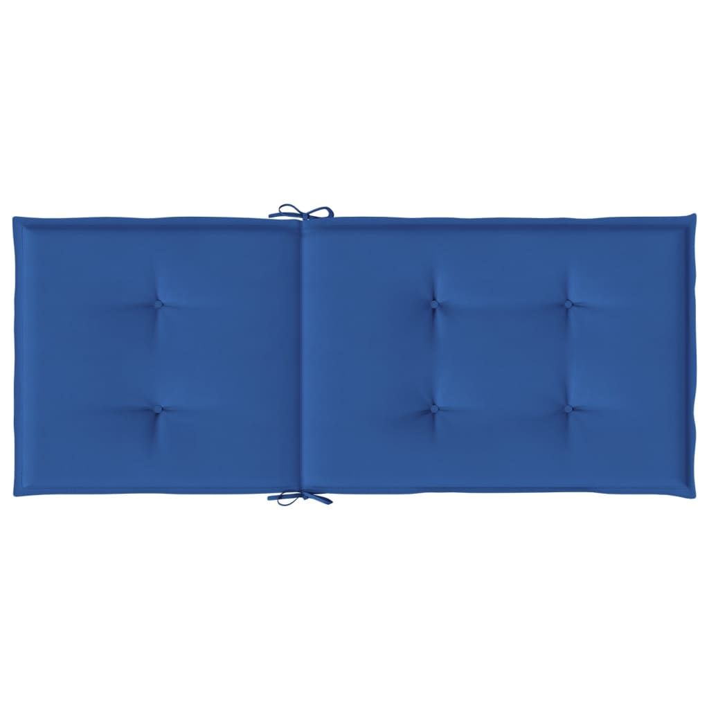 Gartenstuhlauflagen für Hochlehner 2 Stk. Königsblau 120x50x3cm