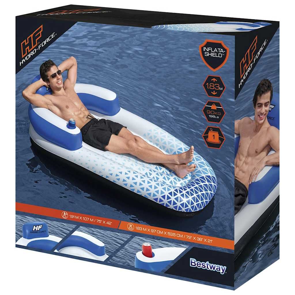 Bestway Hydro Force Schwimmliege 183x97 cm Blau