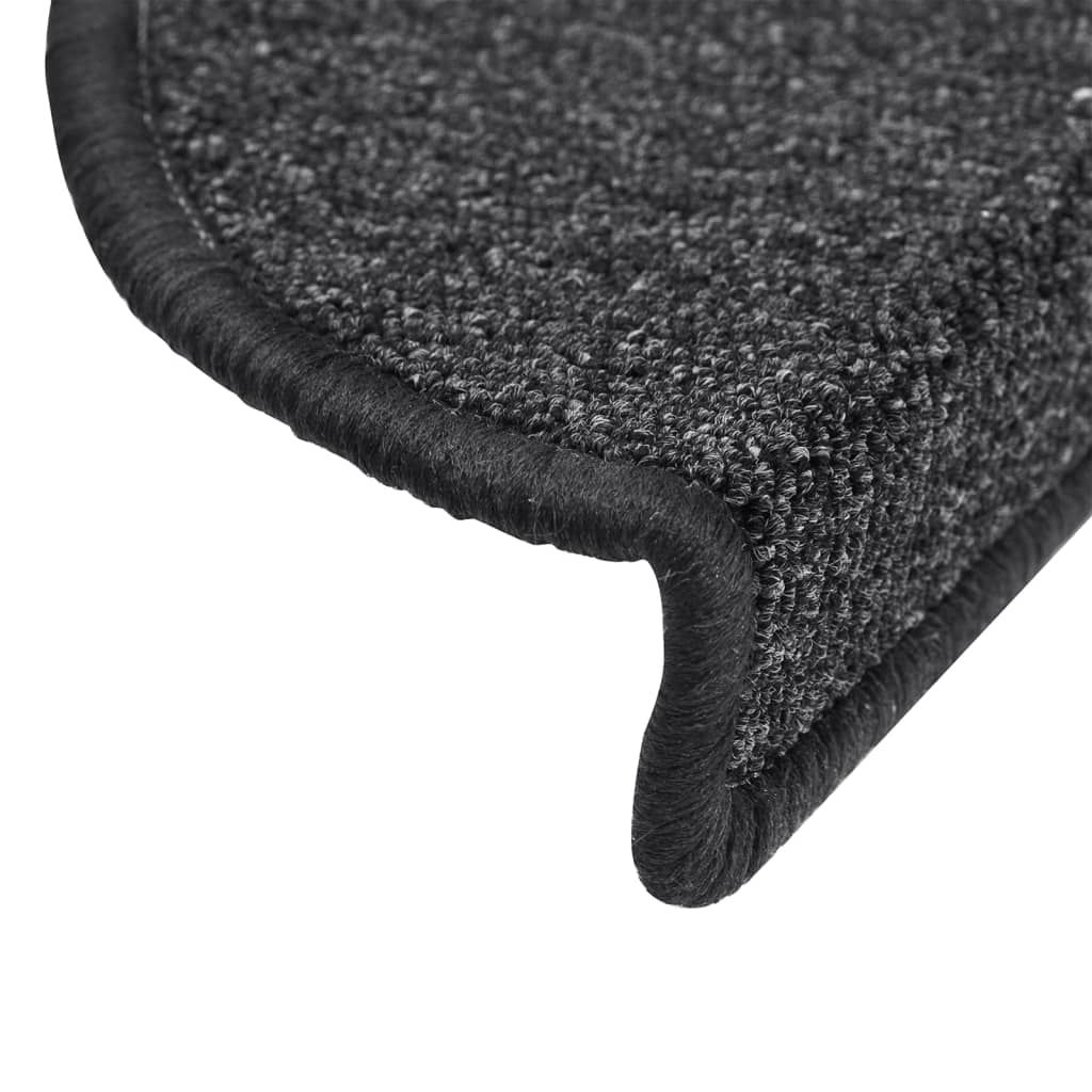 Stufenmatten 15 Stk. 56x17x3 cm Anthrazit Halbrund
