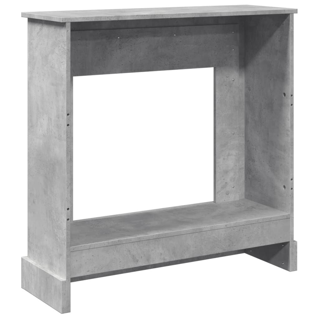 Kaminumrandung Betongrau 90x30x90 cm Holzwerkstoff