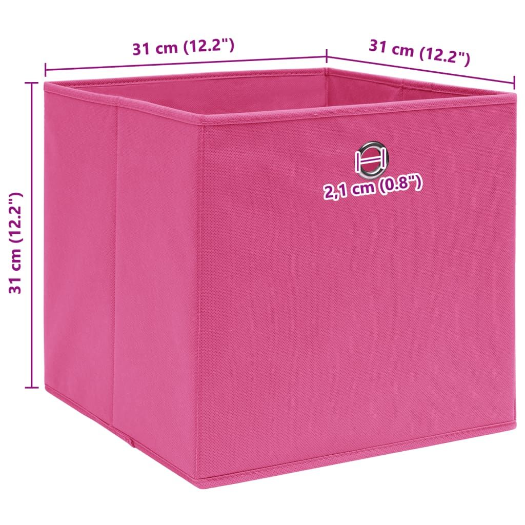Aufbewahrungsboxen 10 Stk. Rosa 32x32x32 cm Stoff
