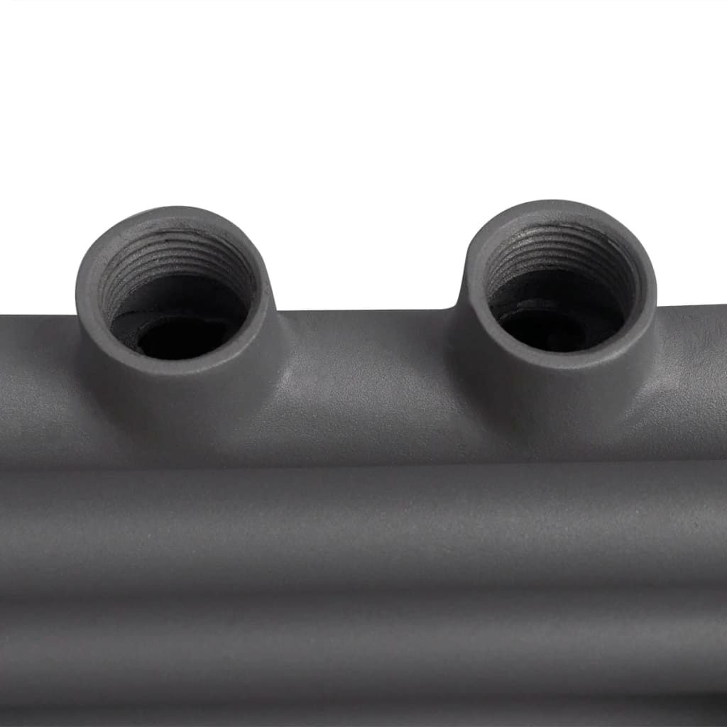 Handtuchheizkörper Warmwasser Gerade Grau 600x1160 mm