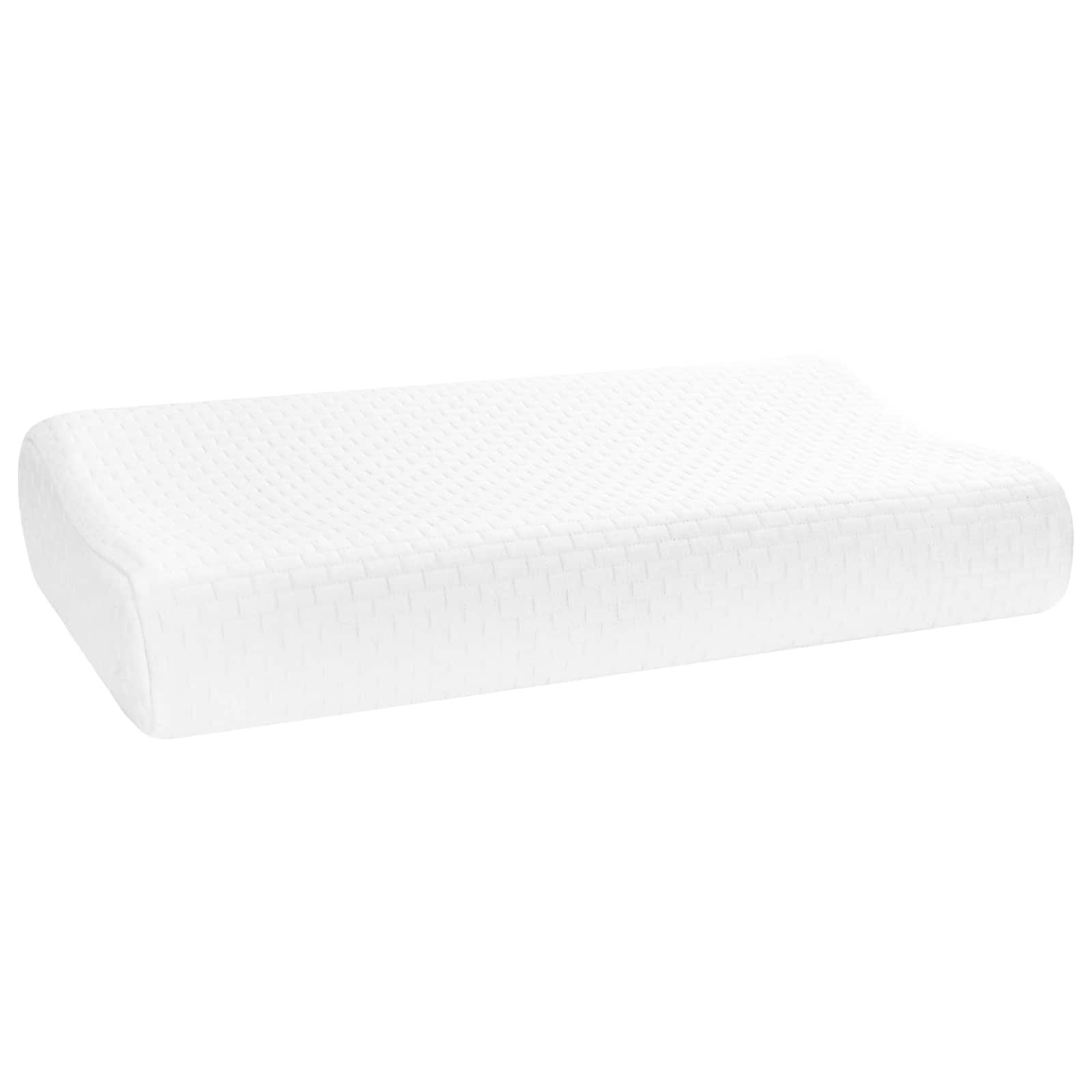 Schlafkissen Uni Weiß 80 x 40 x 12,5 cm Viscoschaum