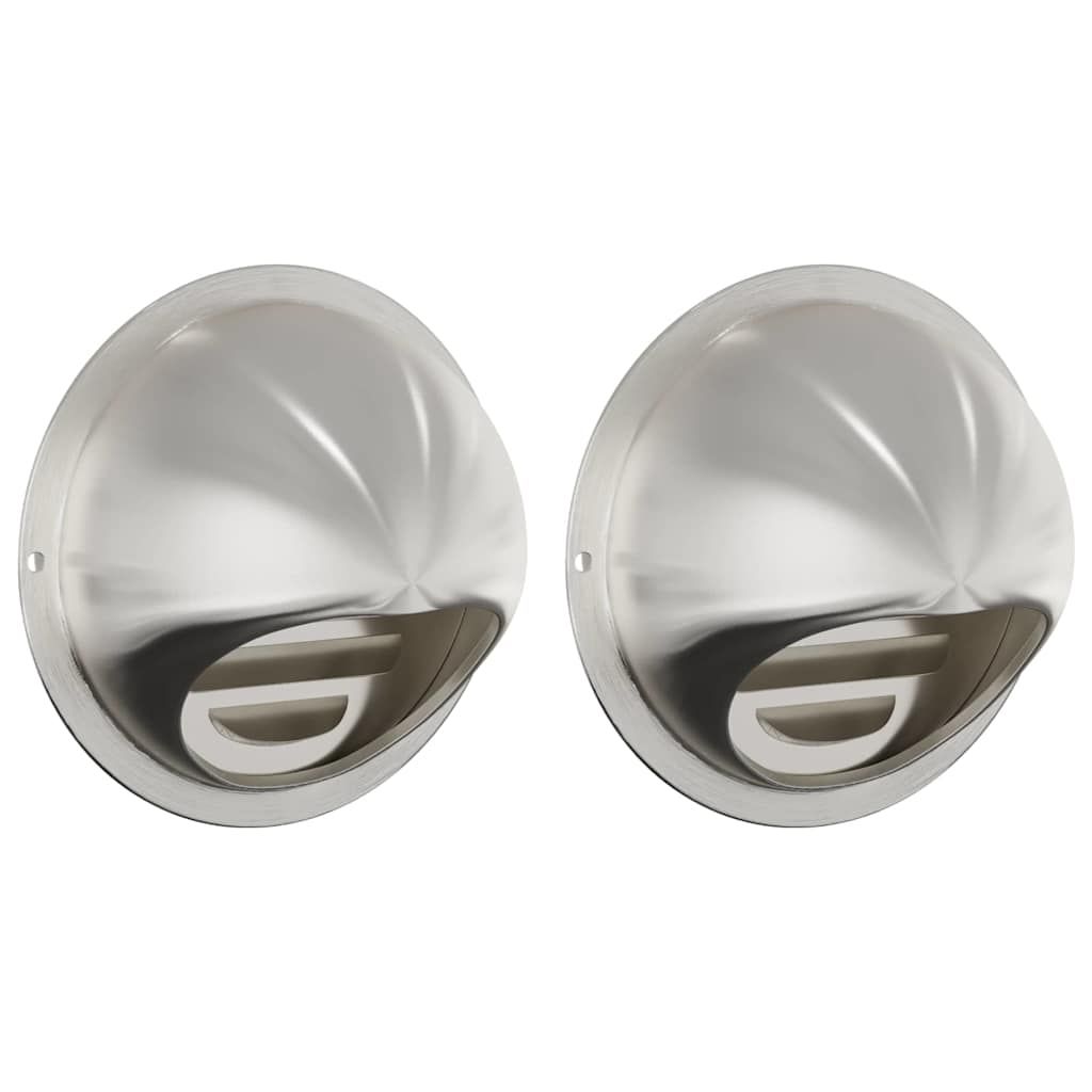 Lüftungsgitter 2 Stk. Silber 100 mm Edelstahl