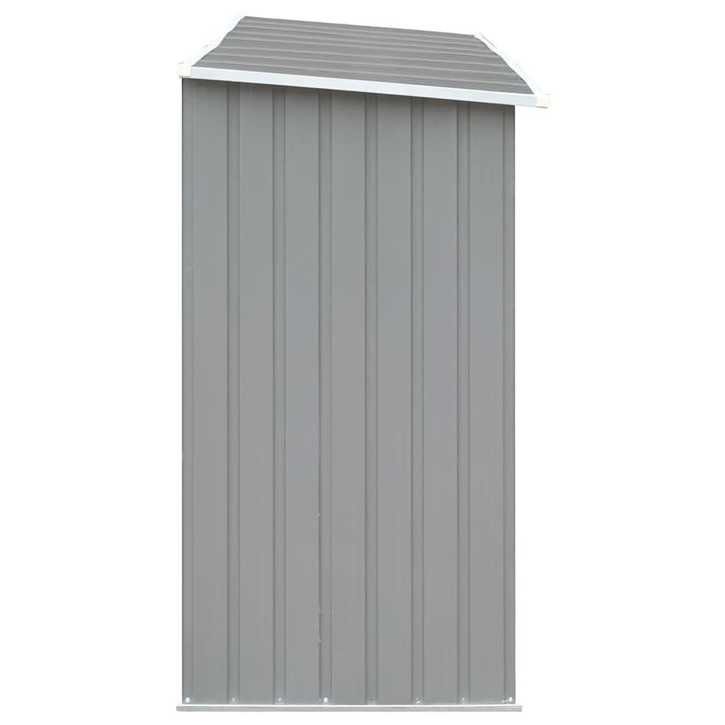 Brennholzlager aus verzinktem Stahl 330x84x152 cm Grau