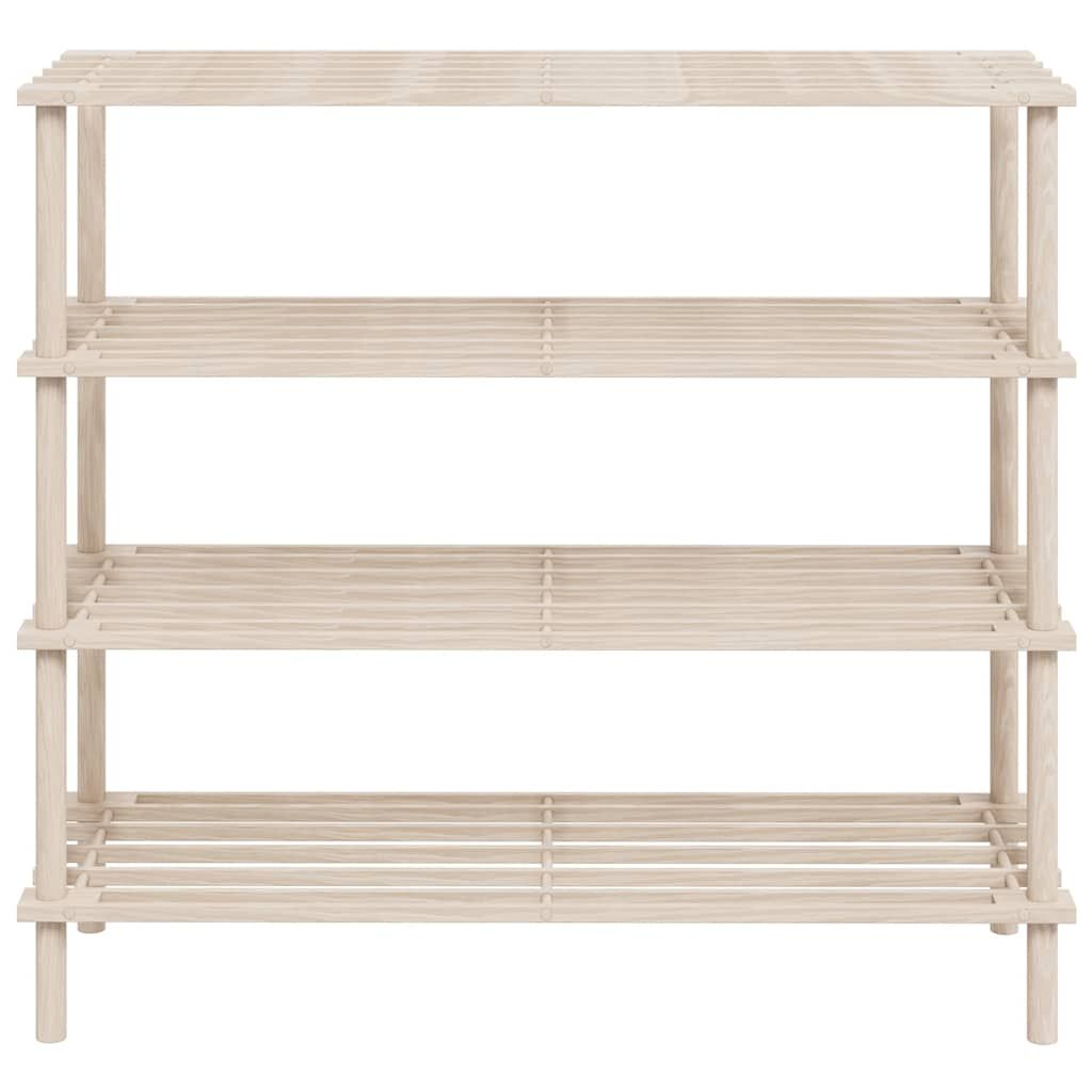 Schuhregale mit 4 Böden 2 Stk. Massivholz Tanne