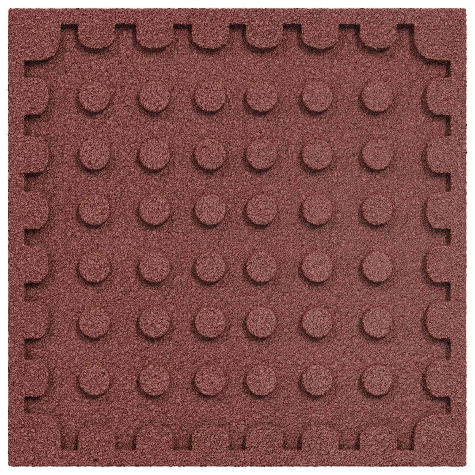 Sturzschutzfliesen 18 pcs Rot 50 x 50 cm Gummi