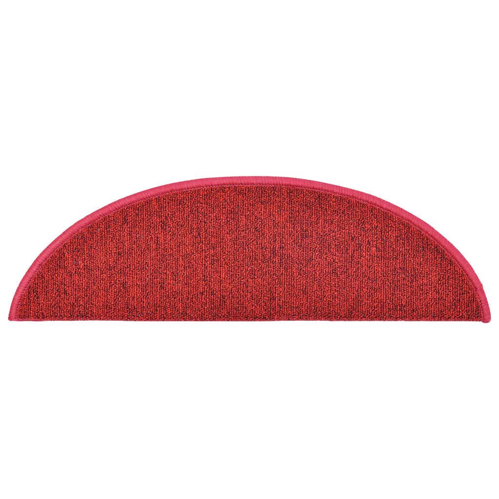 Stufenmatten 15 Stk. 56x17x3 cm Rot Halbrund