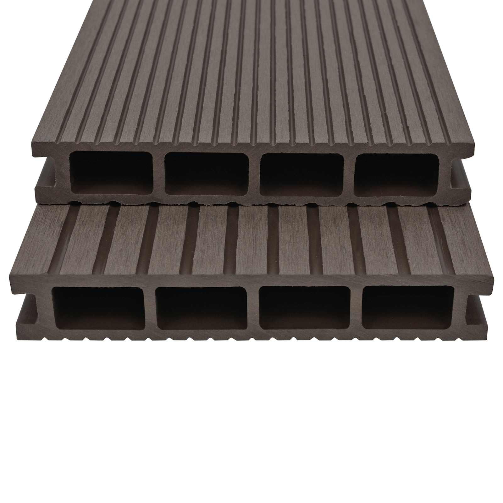 Terrassendiele 30 stk. Dunkelbraun WPC