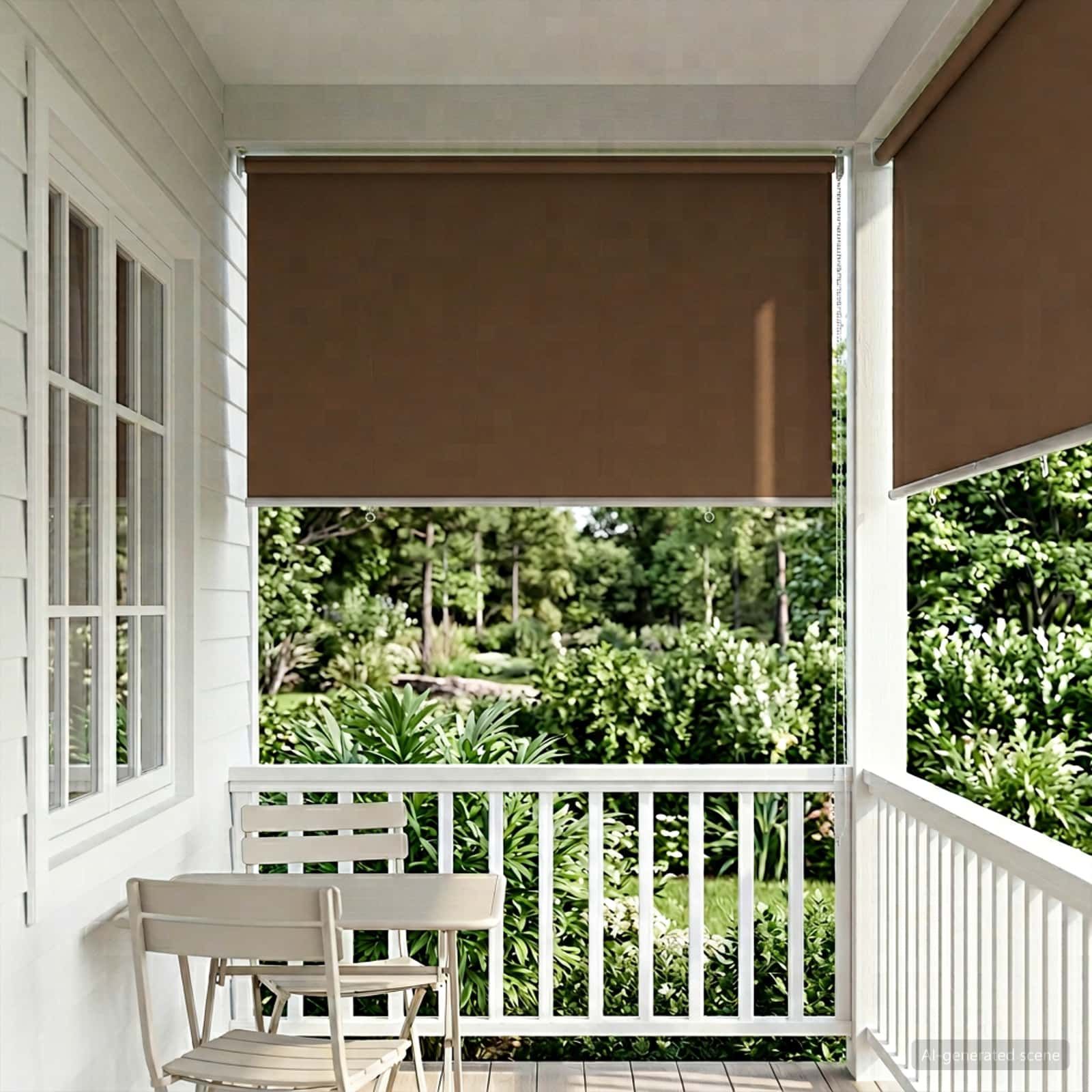 Rollo mit UV-Schutz Taupe 120 x 140 cm Polyester