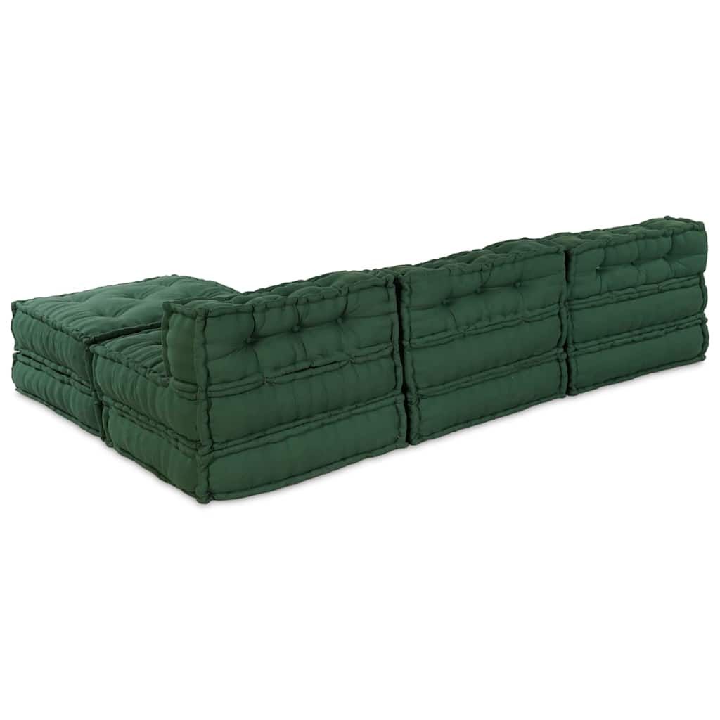 Modulare Sofagarnitur 4 pcs Grün Stoff