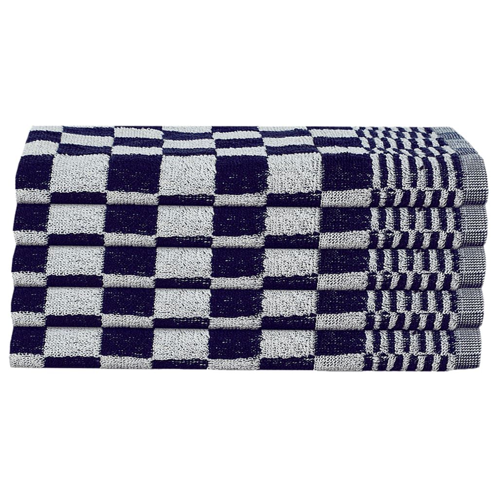 20-tlg. Handtuch-Set Blau und Weiß Baumwolle
