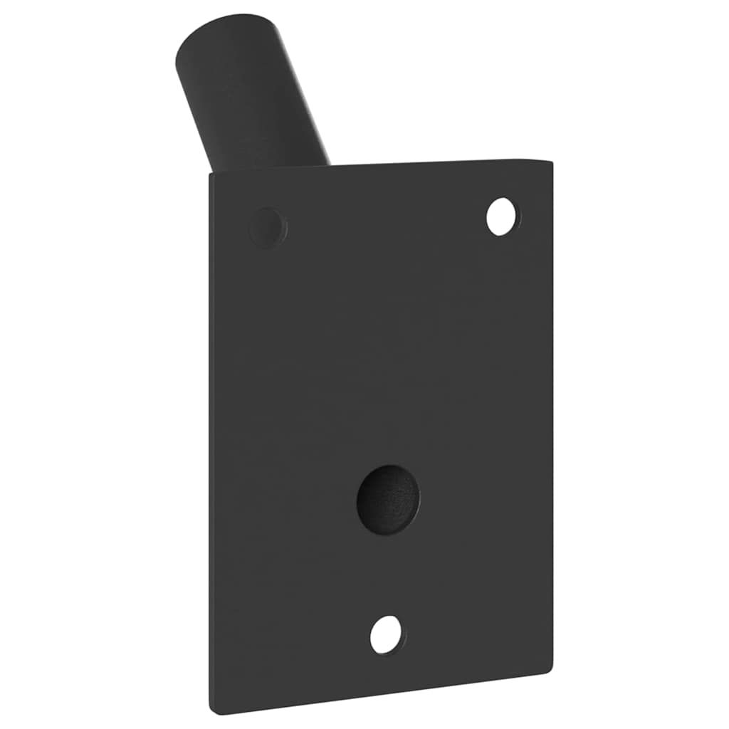 Fahnen Pole Holde Schwarz 10,5 x 7,5 x 0,25 cm Stahl