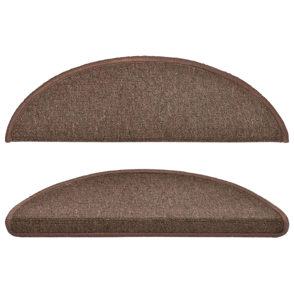 Stufenmatten 15 Stk. 56x17x3 cm Kaffeebraun Halbrund
