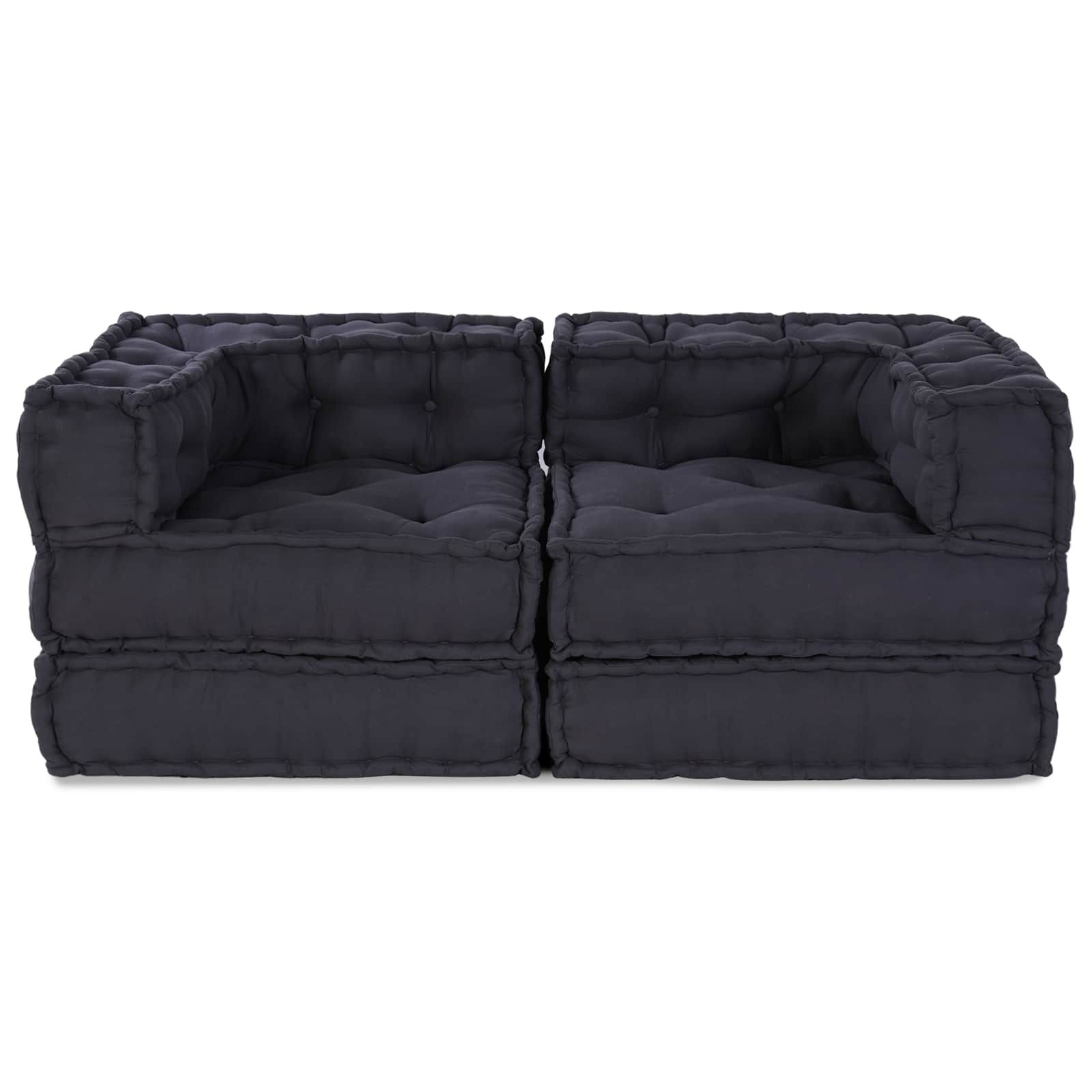 Modulare Sofagarnitur 2 pcs Anthrazit 140 x 70 x 56 cm Stoff