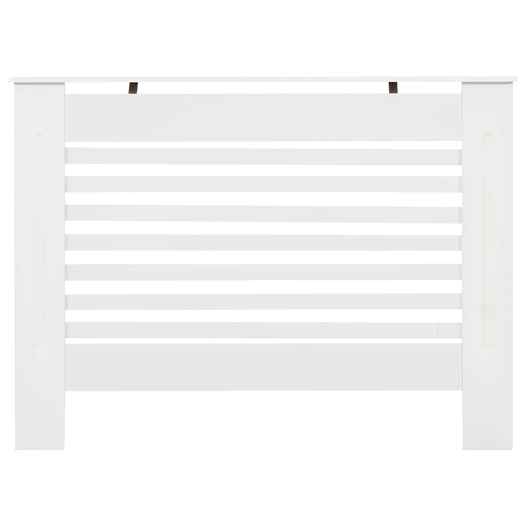 Heizkörperabdeckung Weiß 112×19×81,5 cm MDF