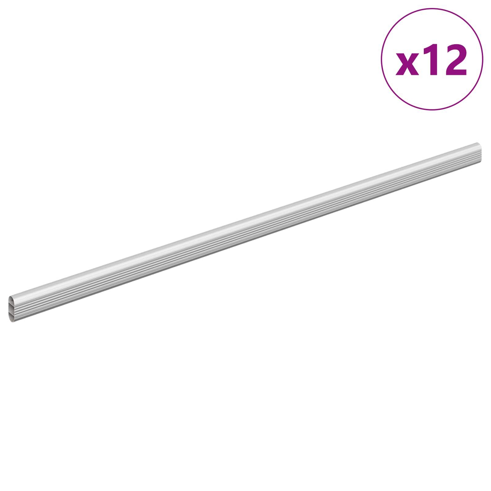 Kleiderstange 12 stk. Silber 664 x 15 x 29 mm
