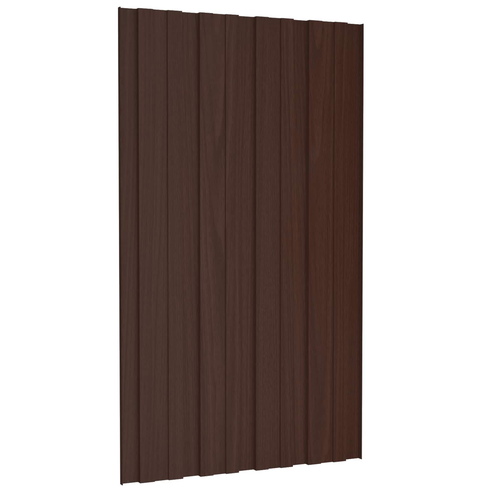 Dachpaneel 36 pcs Braun 80 x 45 cm Verzinkter Stahl
