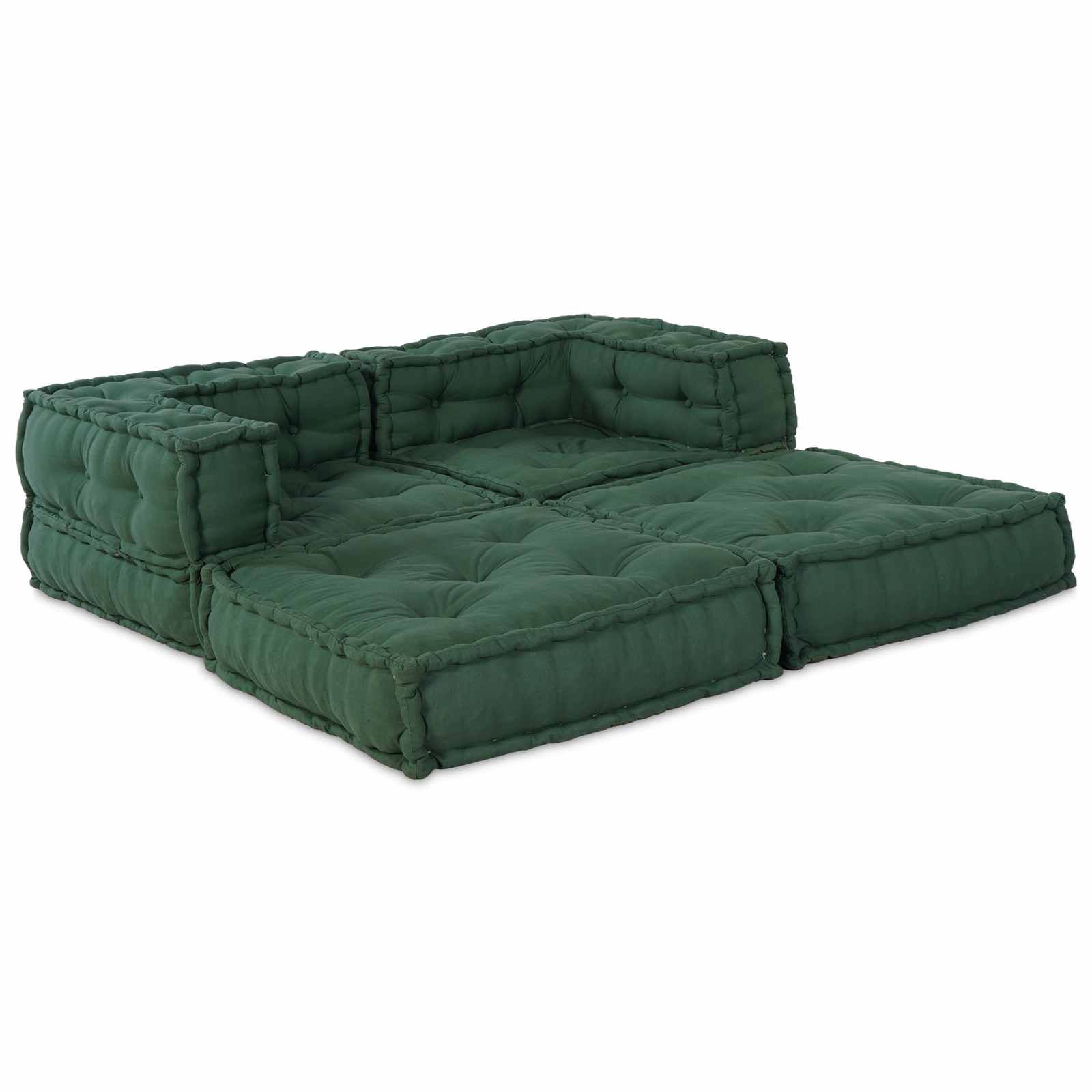Modulare Sofagarnitur 2 pcs Grün 140 x 70 x 56 cm Stoff