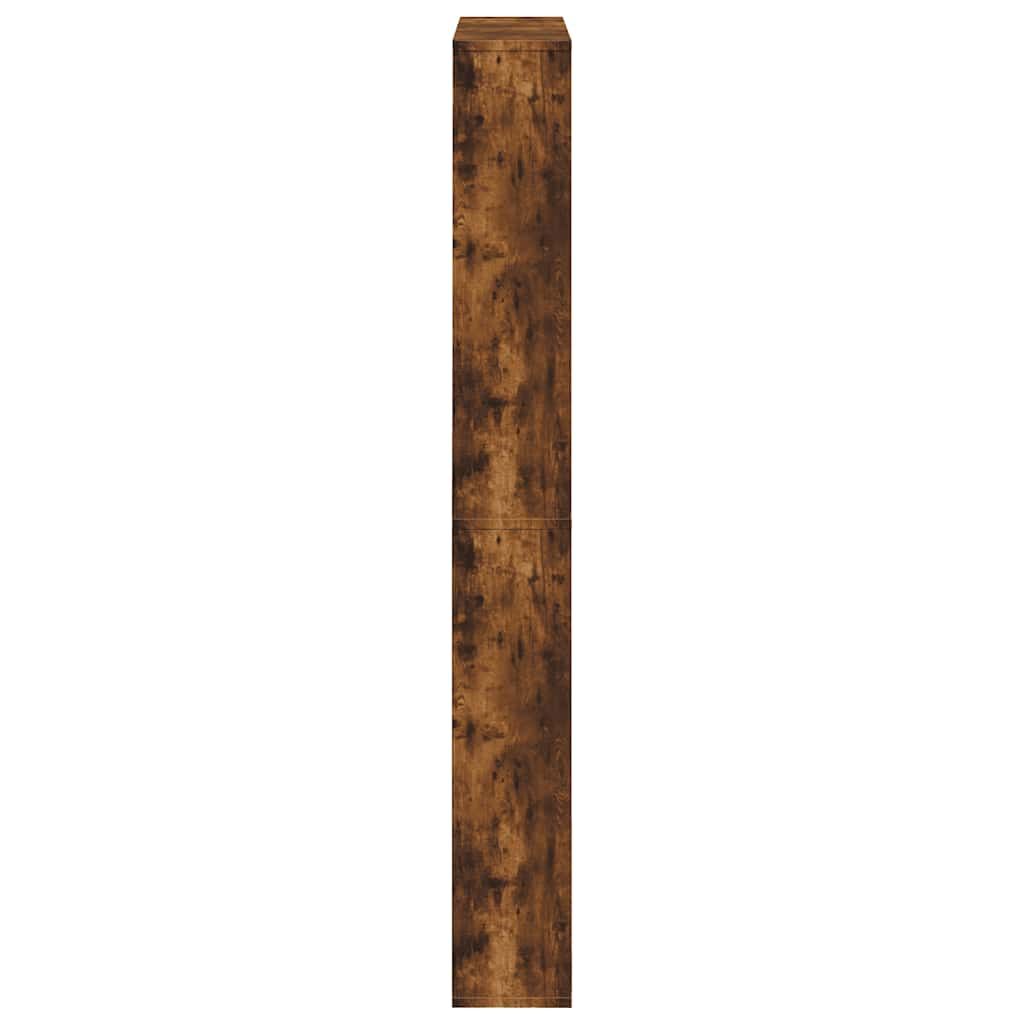 Schuhschrank mit Spiegel 4 Fächer Räuchereiche 63x17x134 cm