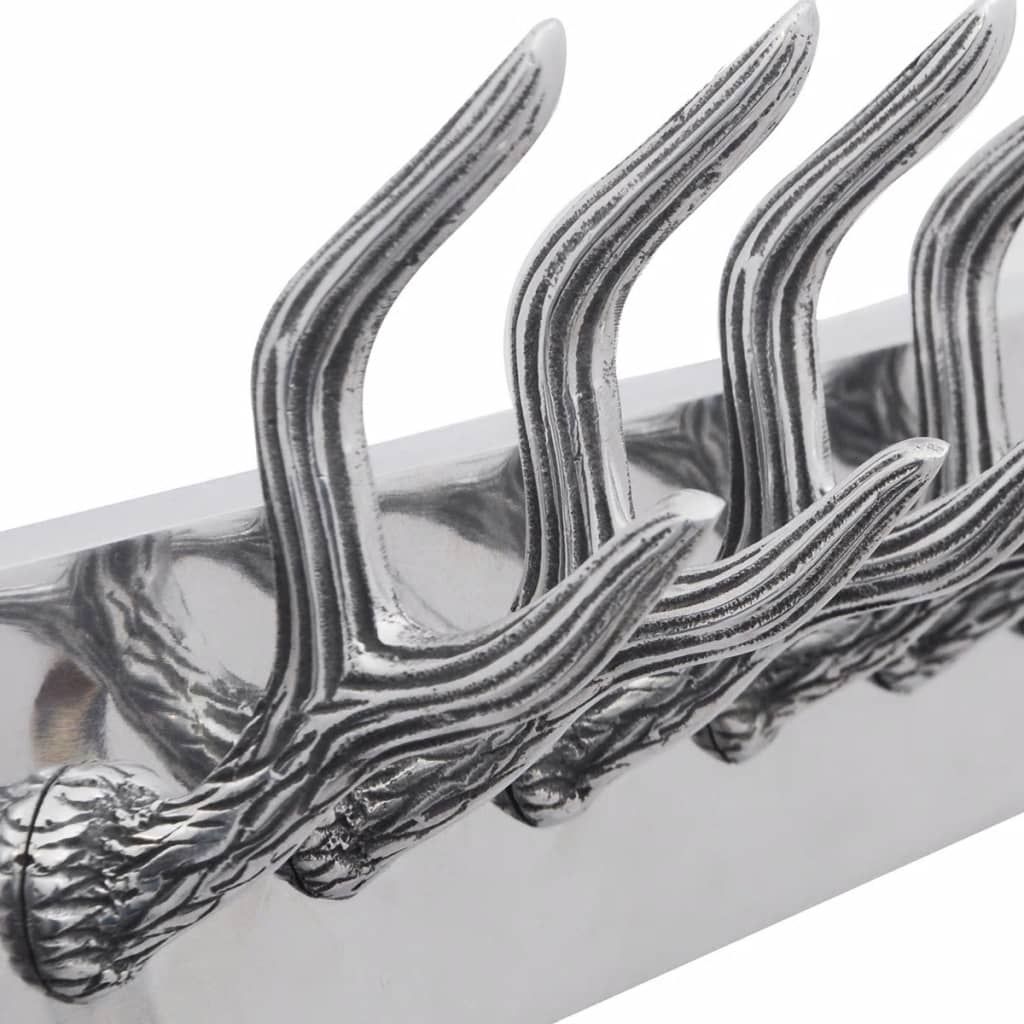 Garderobenleisten 2 Stk. Silbern Aluminium