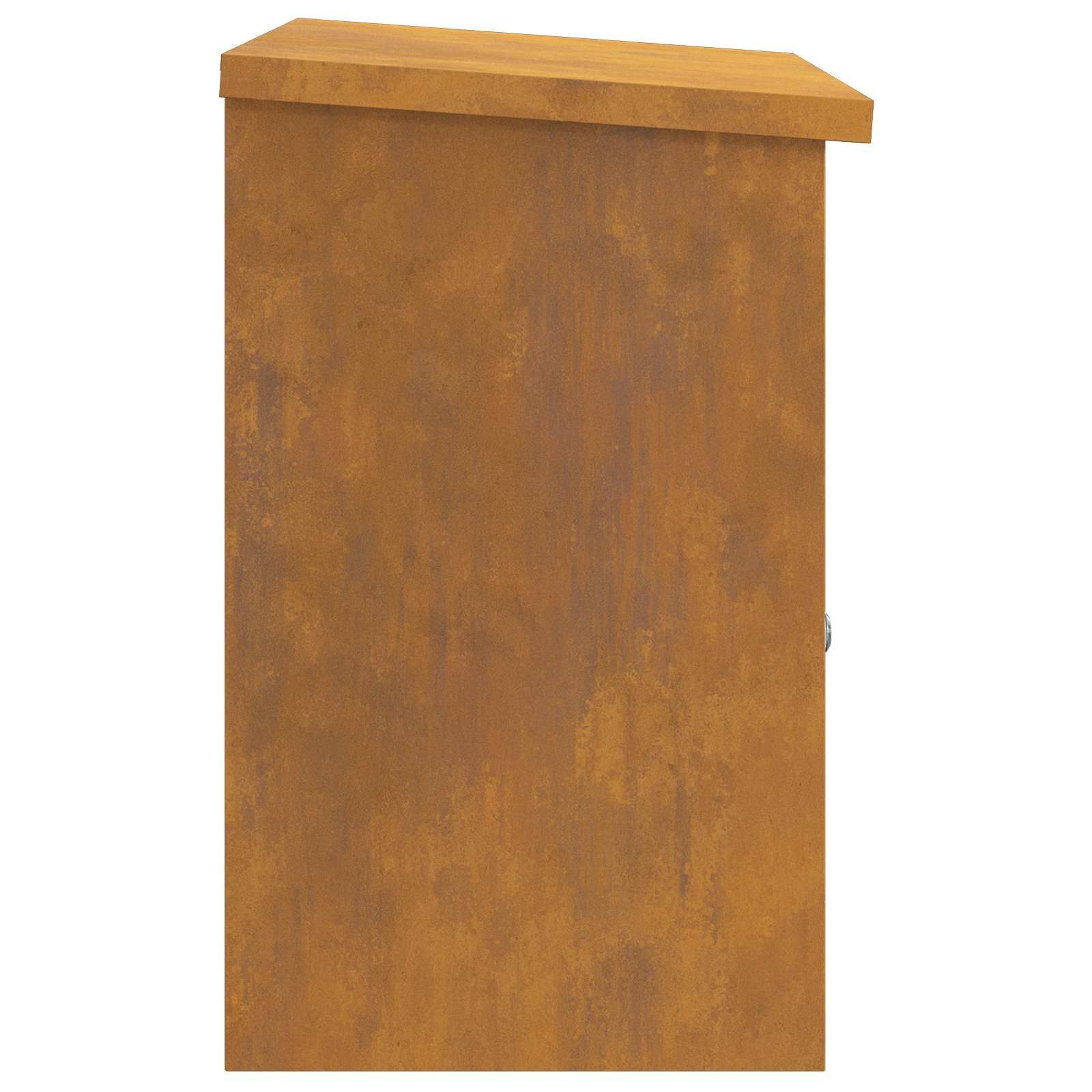 Paketdrop-Box mit Tür Rostig 47,5 x 38 x 59 cm Wetterfeststahl