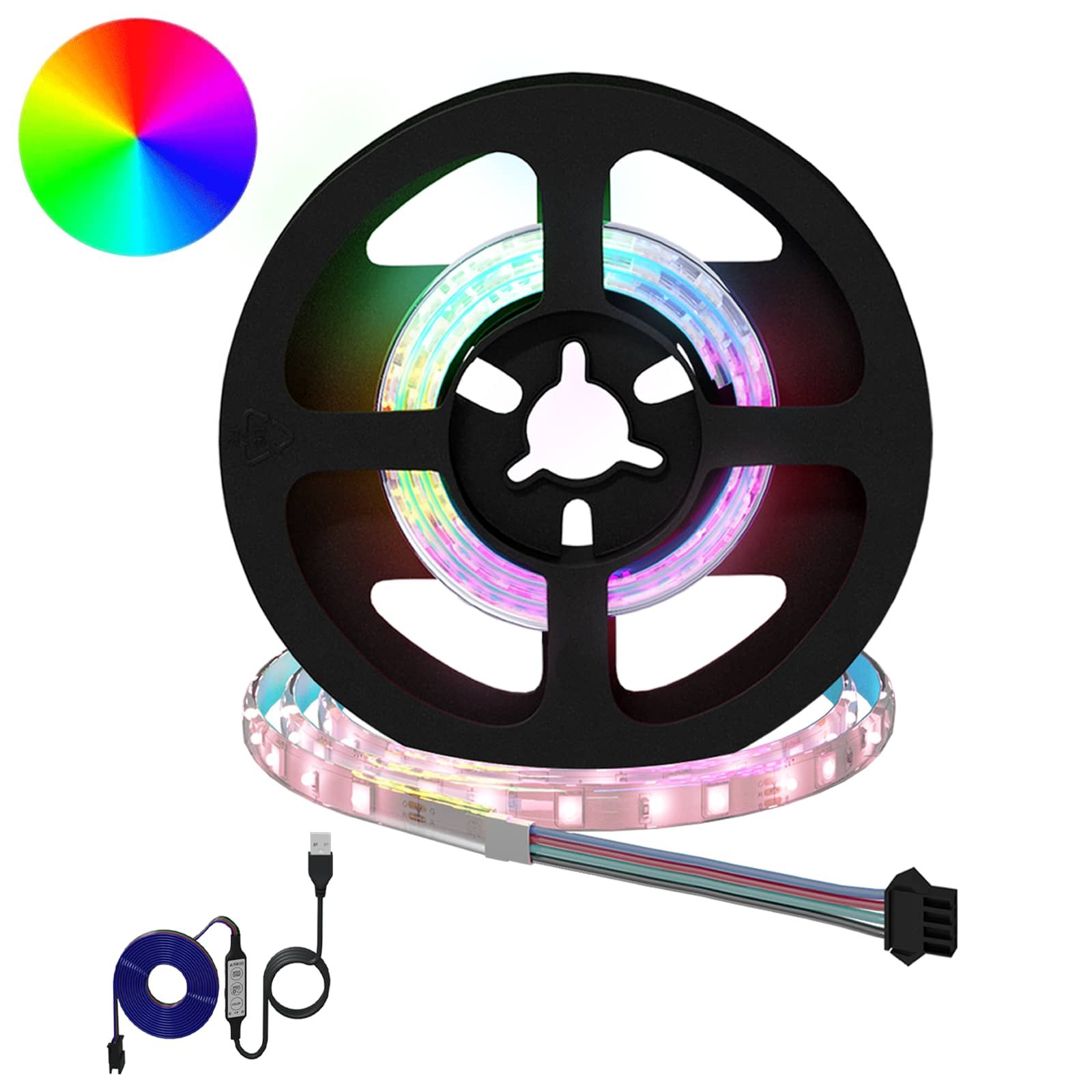 LED-Streifen 2 stk. Schwarz und Transparent