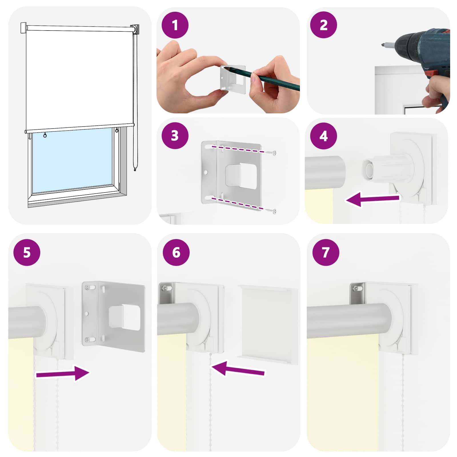 Rollo mit UV-Schutz Creme 200 x 140 cm Polyester