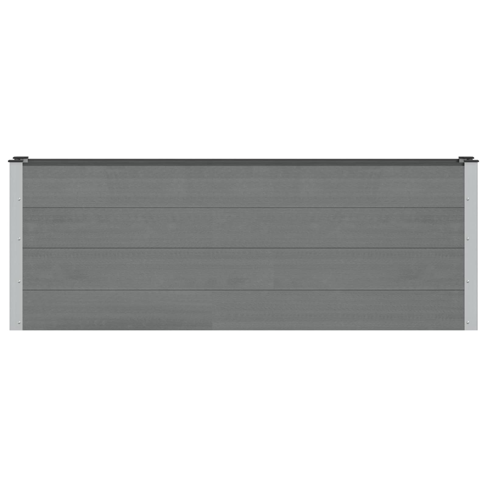 Hochbeet 2 stk. Schwarz 200 x 30 x 72 cm WPC und Aluminium