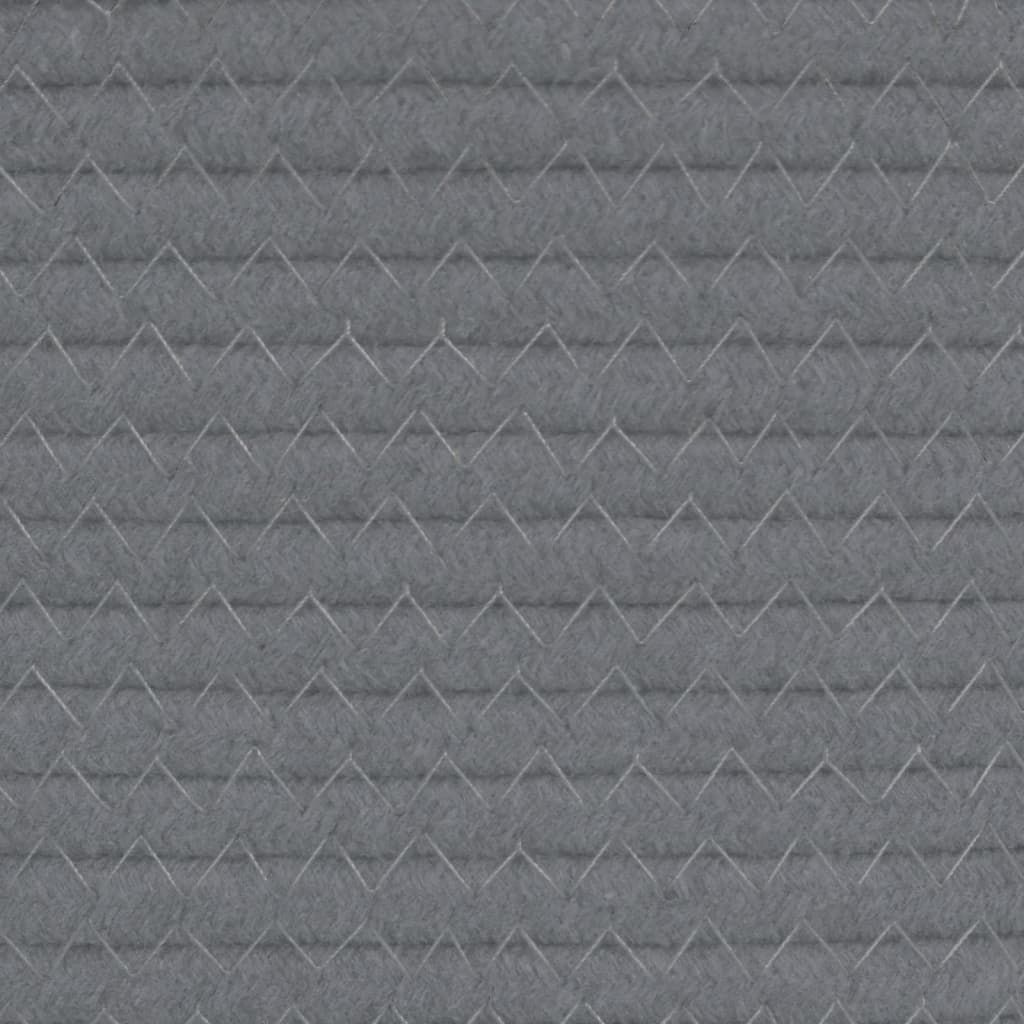 Aufbewahrungskörbe 2 Stk. Grau und Weiß Ø28x28 cm Baumwolle