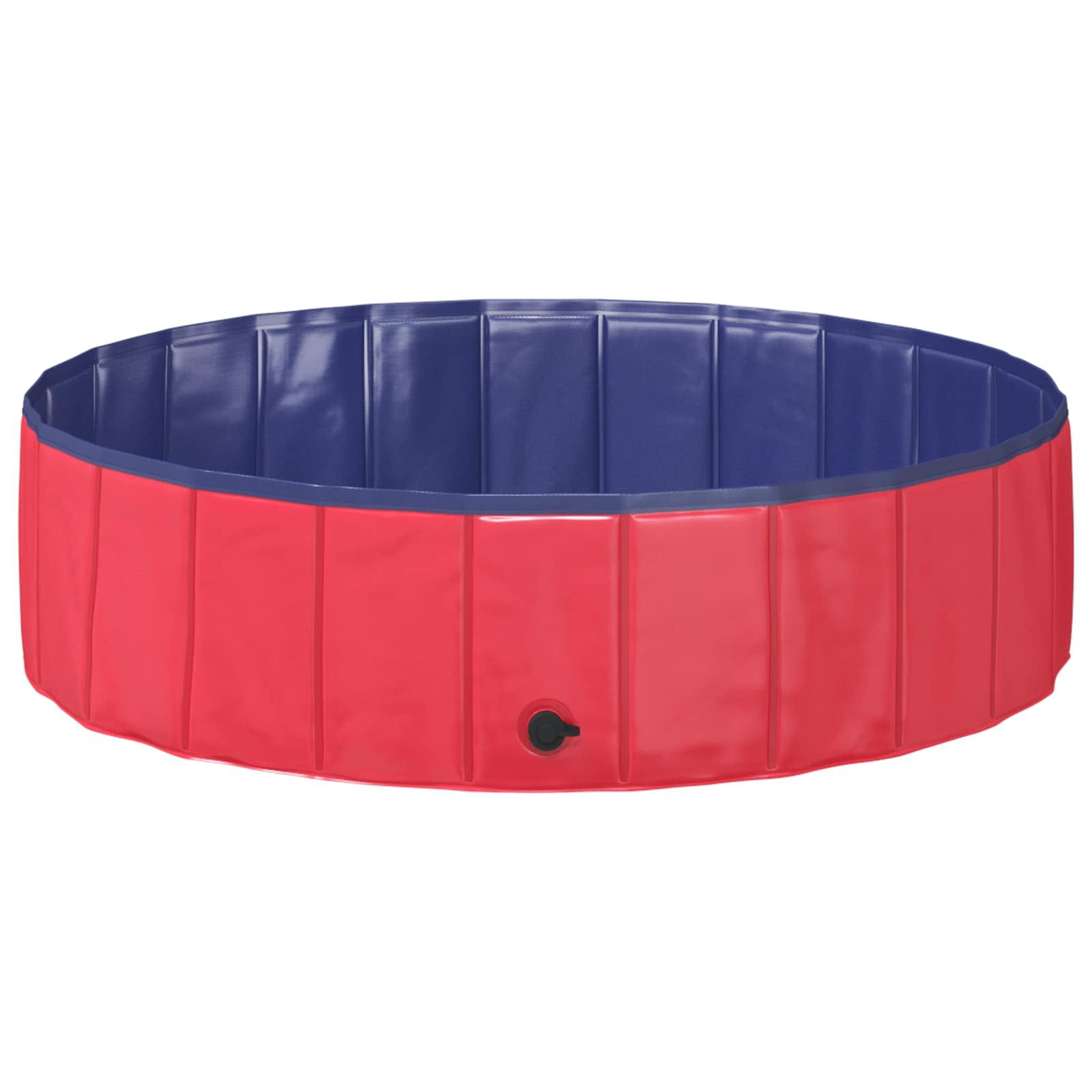 Kinder Schwimmbecken Rot und Blau Ø 120 x 30 cm