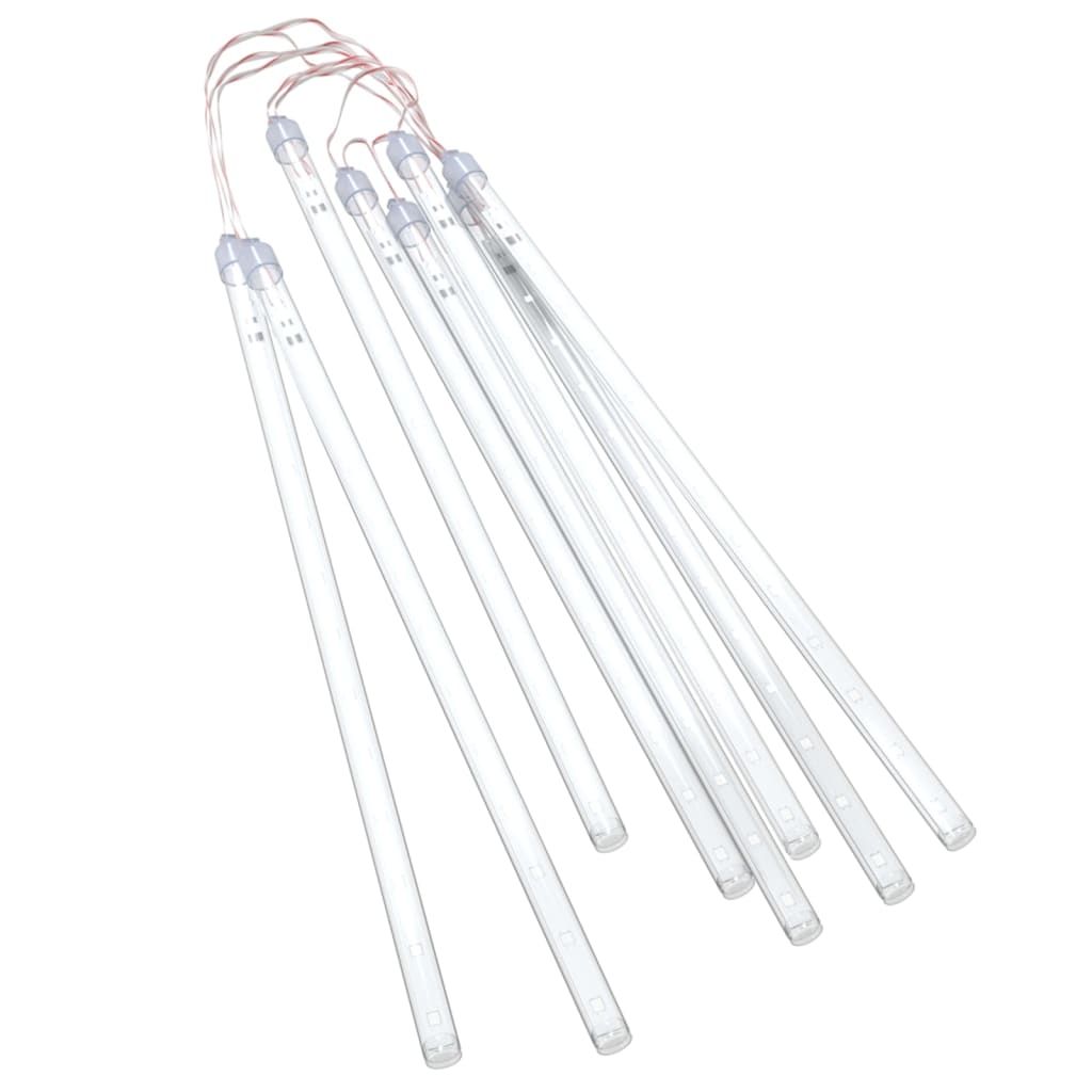 LED Meteor-Lichter 8 Stk. 30 cm Kaltweiß 192 LEDs
