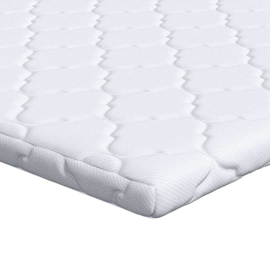 Kokosnuss Topper Weiß 80 x 200 cm Jacquard-Stoff