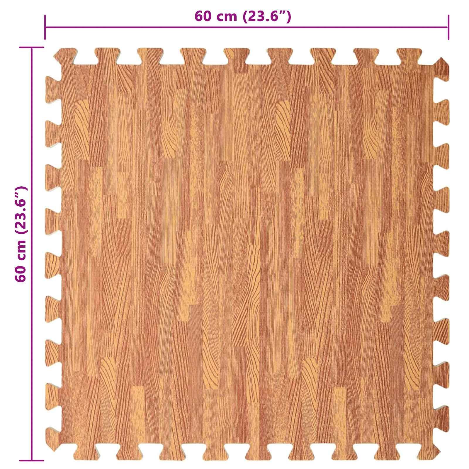 Pool Bodenschutzmatte 6 stk. Holz 4,32 ㎡ EVA-Schaum