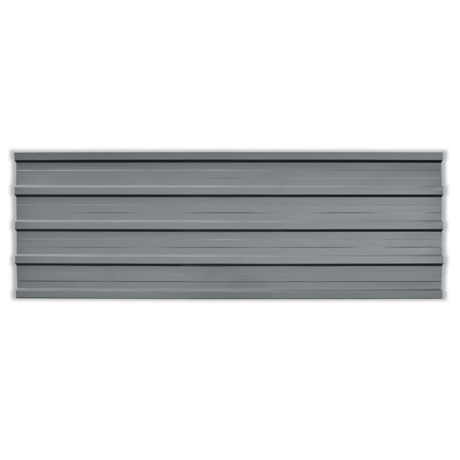Dachpaneel 12 stk. Grau 129 x 45 cm Verzinkter Stahl