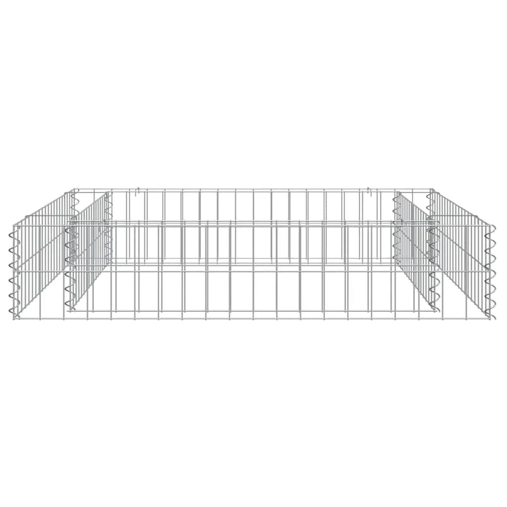 Gabionen-Hochbeet Verzinkter Stahl 100x100x20 cm