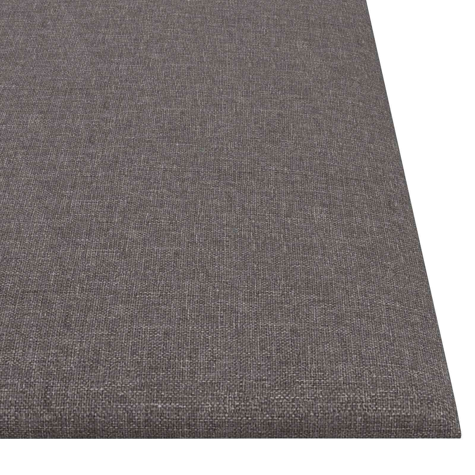 Wandkopfteilen 12 pcs Hellgrau 30 x 30 cm Stoff