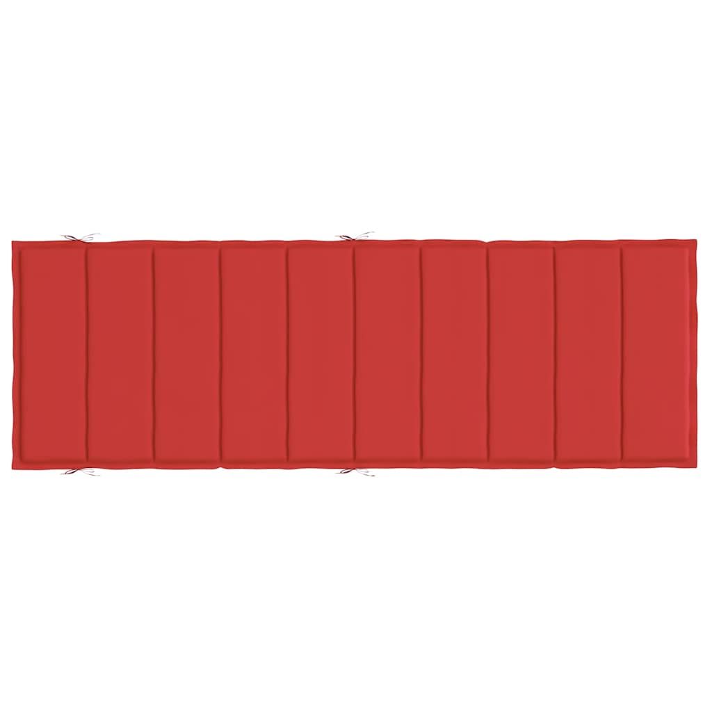 Sonnenliegen-Auflage Rot 186x58x4 cm Oxford-Gewebe