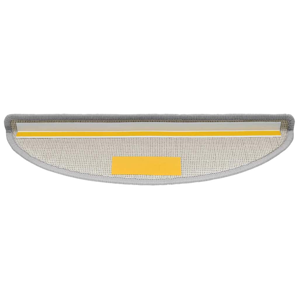 Stufenmatten 15 Stk. 56x17x3 cm Hellgrau Halbrund