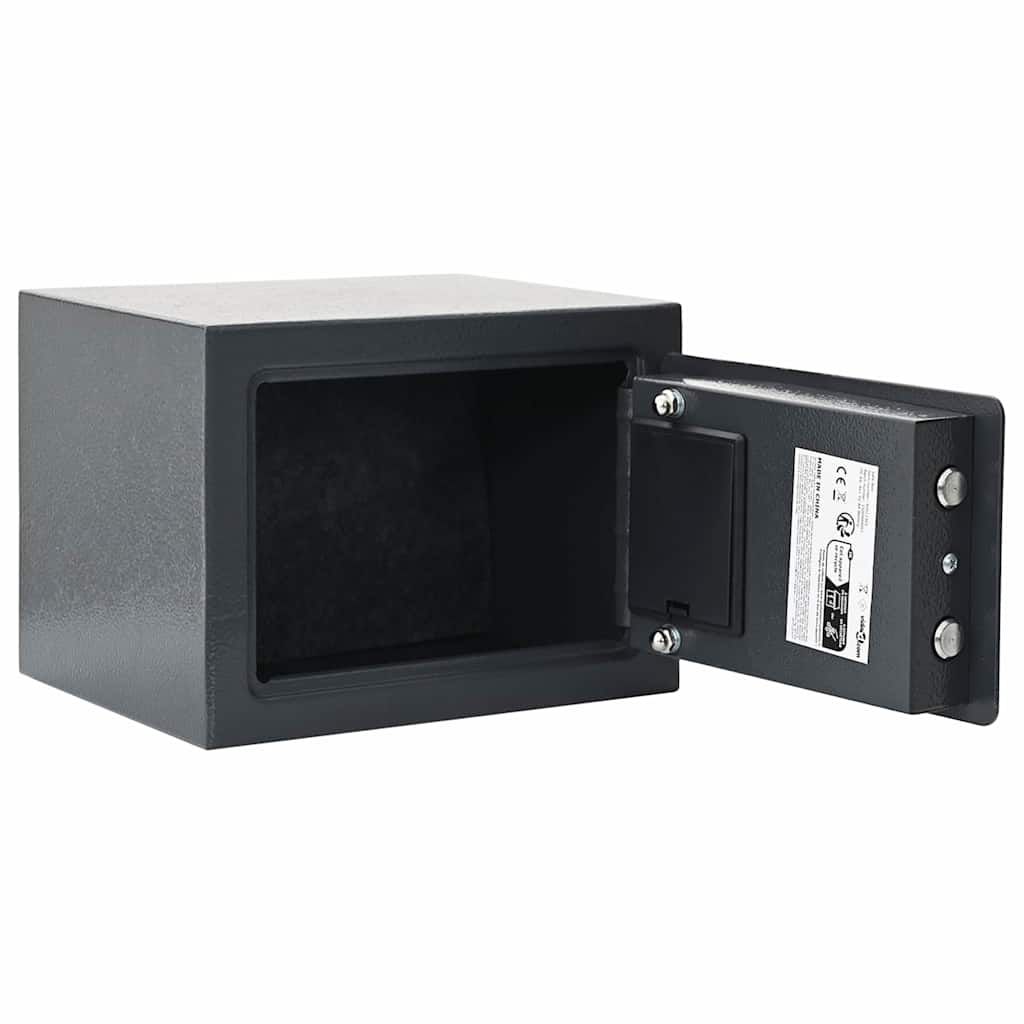Digitaler Safe mit Schloss Dunkelgrau 23 x 17 x 17 cm Stahl
