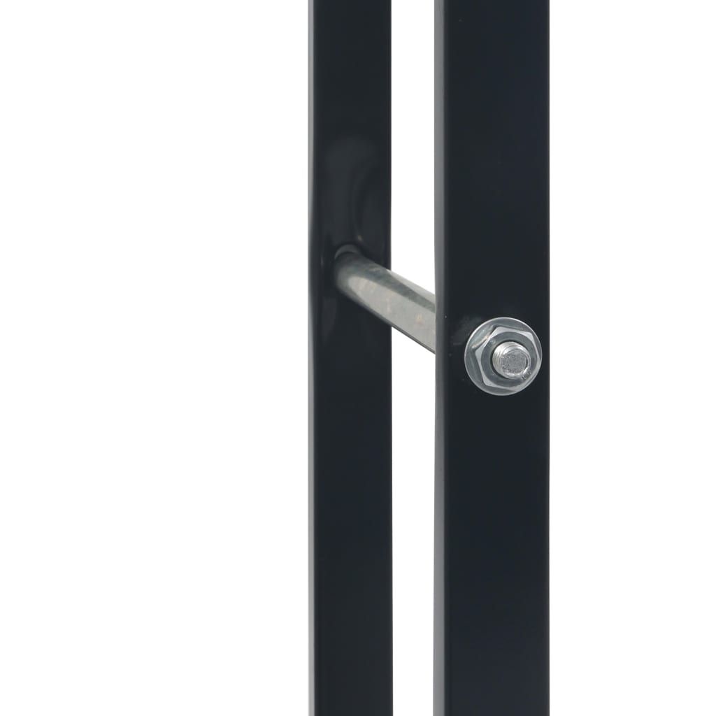 Brennholzregal Schwarz 80×25×100 cm Stahl