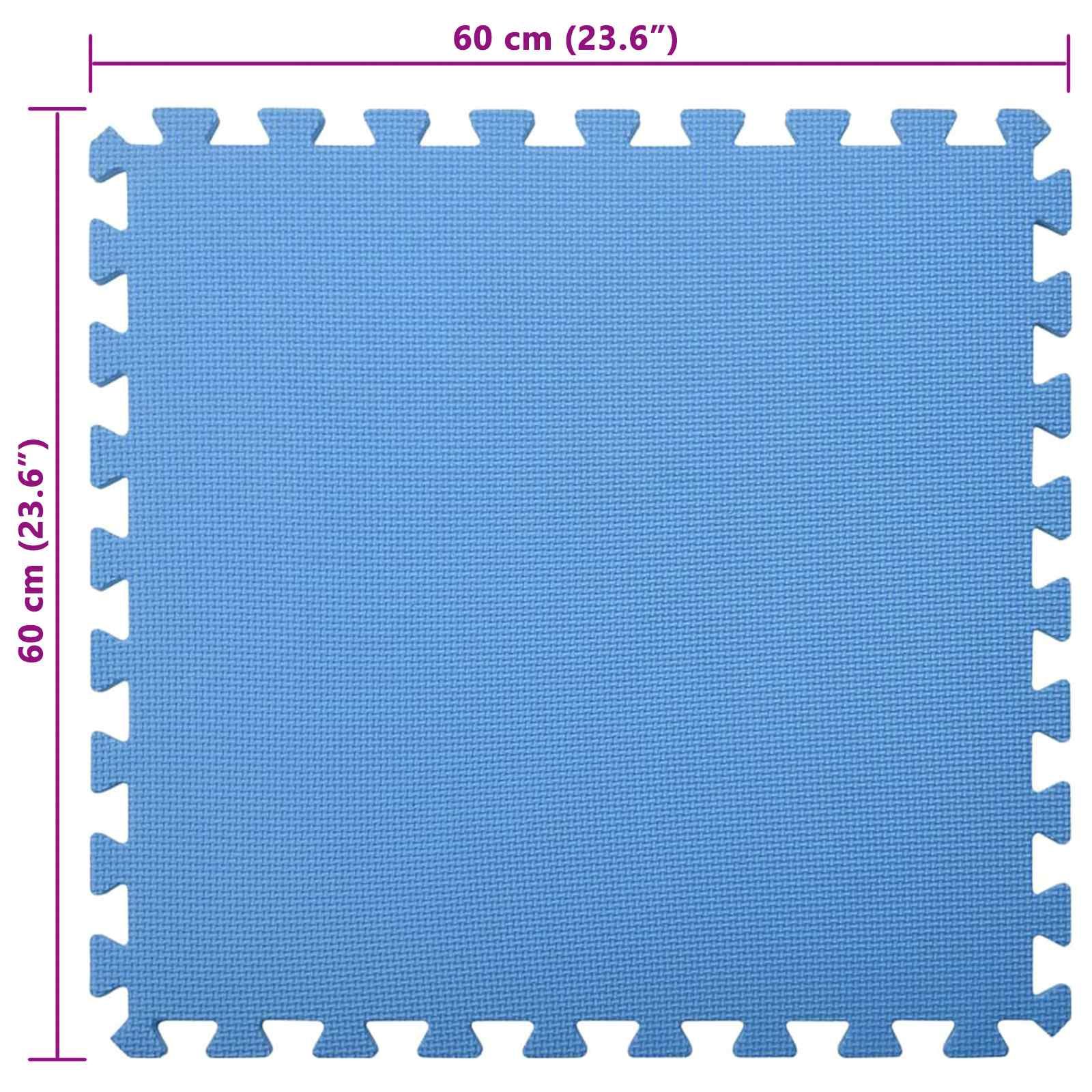 Pool Bodenschutzmatte 24 stk. Blau 8,64 ㎡ EVA-Schaum