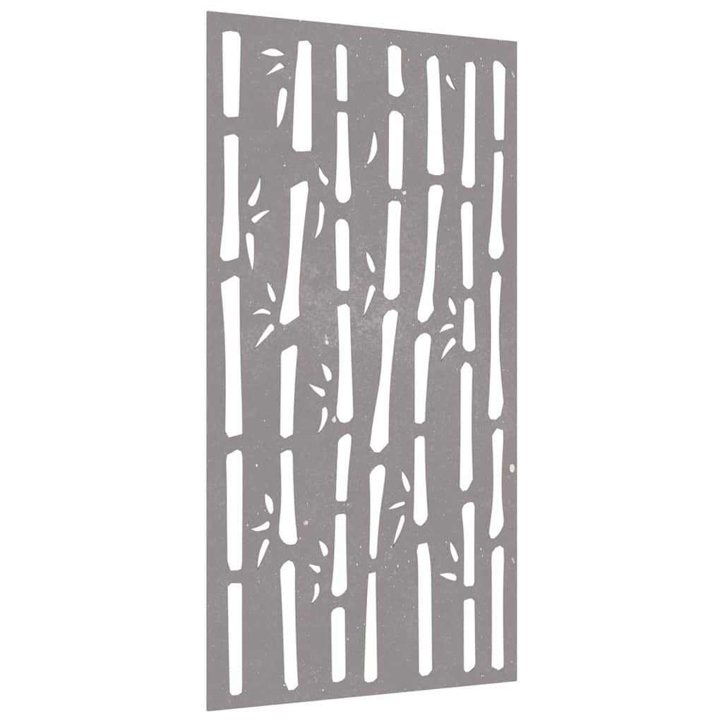 Garten-Wanddeko 105x55 cm Cortenstahl Bambus-Design